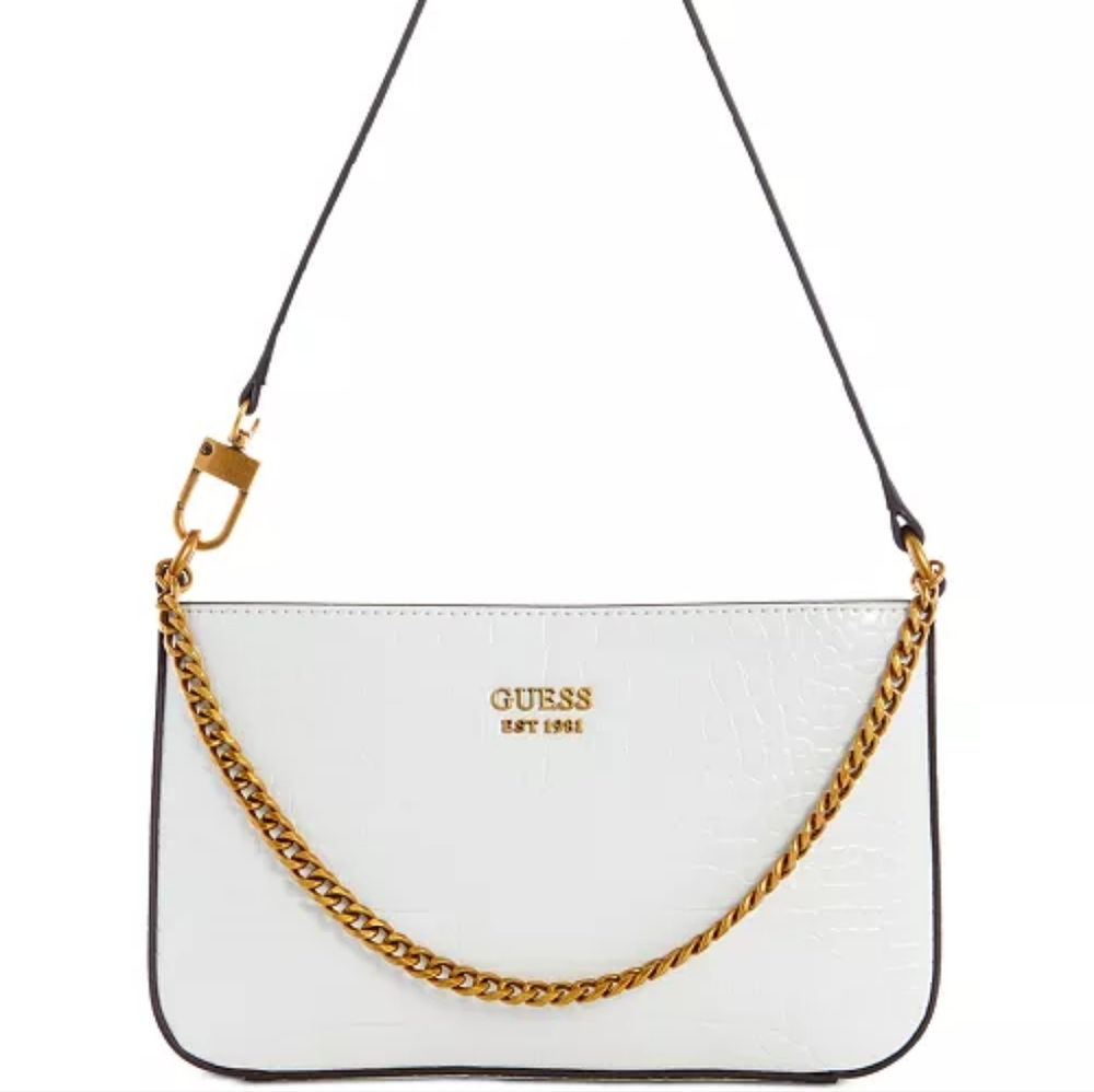 NWOT GUESS Katey Croc Shoulder Bag